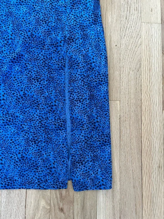 & OTHER STORIES spotted animal leopard print midi slip dress blue size 2 - Picture 9 of 13